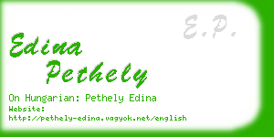 edina pethely business card